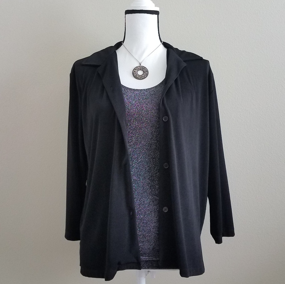 NWT Studio Works Button Up Top  Small* Runs Large
